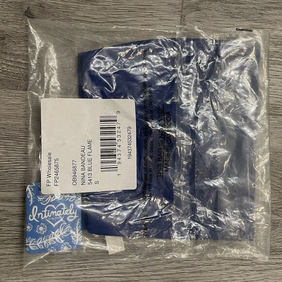 New Free People Women's Nina Neo Bandeau, Blue Flame, Small NEW NWT FP RET $38! - Picture 5 of 5
